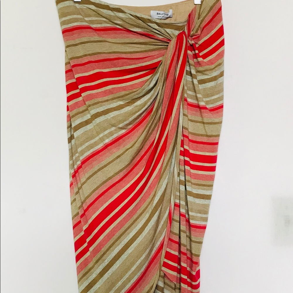 ANTHROPOLOGIE Bailey 44 Striped Gathered Skirt/ XL